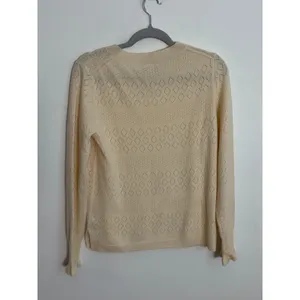 J. Crew Cashmere Cream Sweater‎ size medium thumbnail 3