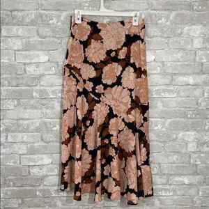 Who What Wear A-Line Skirt - Black and Pink Floral thumbnail 5