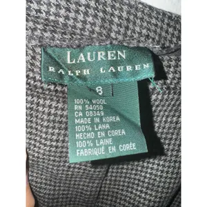 Lauren Ralph Lauren Wool Houndstooth Midi Skirt Womens Size 8 Academia Fall Warm thumbnail 4