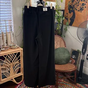 NWT GAP Black 365 High Rise Wide Leg Dark Academia Classic Preppy Trouser Pants thumbnail 2