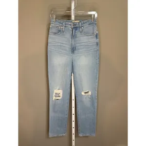 Madewell Perfect Vintage Straight Jeans Danby Wash Knee Rip‎ 27 Clean Girl thumbnail 5