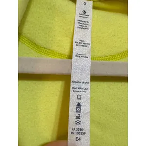 Lululemon Run Bundle Up Jacket In Clarity Yellow‎ Sz 6 thumbnail 4