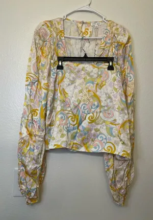 For Love‎ And Lemons Set NWT Marcia Crop Top M and Aiko Mini Skirt Size S thumbnail 1