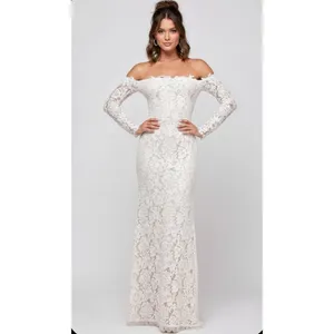 LULUS Romance Dreamer Lace Off-the-Shoulder Dress, White, Large thumbnail 2