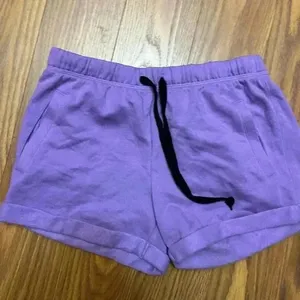 NWT VS Victoria's Secret Pink Amethyst Purple Classic Logo Boyfriend Short S thumbnail 6