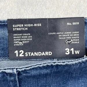 American Eagle Outfitters Women's Wide Leg Jeans - Medium Blue thumbnail 7