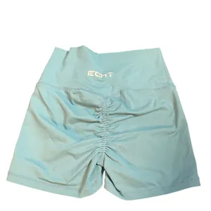 ECHT Arise Scrunch Shorts Teal Blue High Waisted Athletic Gym Shorts Small thumbnail 3