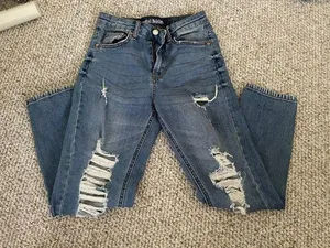 Wild Fable Blue Mom Jeans thumbnail 4