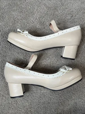 Women’s Chunky Heel Mary Jane Pumps Cute Bow Hearts Round Toe Size 10.5 NEW thumbnail 12