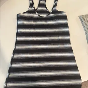 Lululemon Athletica Black and Gray Striped Tank Top thumbnail 1