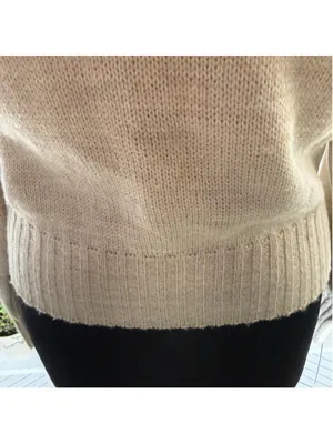 Vintage 90s sweater light beige preppy lightweight granola girl USA academia S thumbnail 9
