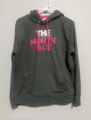 The North Face Hoodie Jacket Size L Outerwear Pink Gray - breast cancer edition thumbnail 1