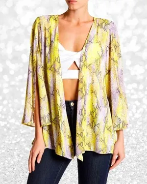 Peach Love California Reptile Kimono thumbnail 1