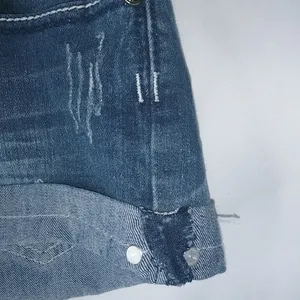 Vanity 32x2 Dark Wash Rivet Stitched Flap Pocket Jeans Short Shorts thumbnail 8