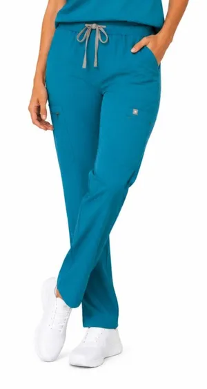 FIGS Technical Collection Scrub Pants Large Teal Blue Cargo Stretch Medical thumbnail 1