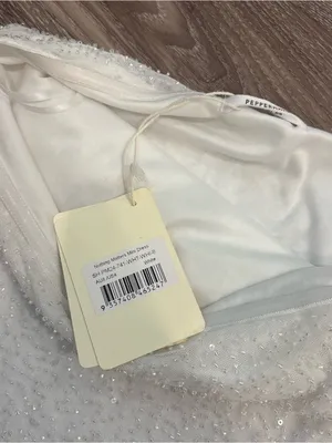 Peppermayo Strapless White Sequin Bodycon Dress thumbnail 3