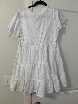 Olivaceous White mini Dress thumbnail 3