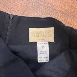 Alberto Malaki Black Mini Skirt Women's Size 2 Made in USA Minimalist Vintage thumbnail 4