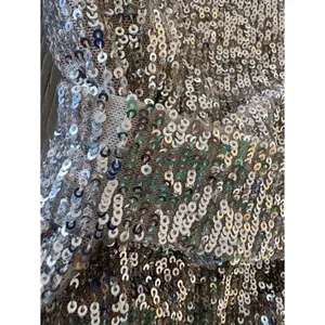 Show Me Your Mumu Sequin Accented Dress in Beige and Silver thumbnail 3