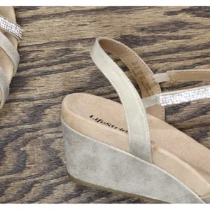 Lifestride Womens Miami Wedge Sandal J3855S1 Platino Gold 9W thumbnail 7