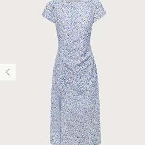 RIHOAS The Blue Round Neck Floral Slit Midi Dress 3 thumbnail 5