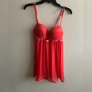 🆕 Daisy Fuentes Sexy Rose Lingerie Babydoll S🆕 thumbnail 3