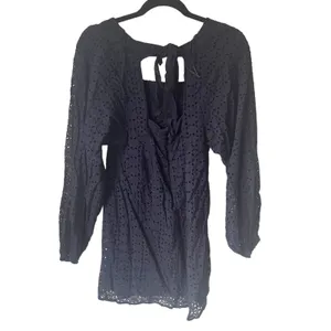 FREE PEOPLE‎ Lovey Dovey Eyelet Puff Sleeve Dress Sz 2 thumbnail 3