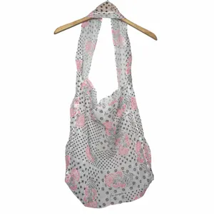 Free People Gauze Tote Bag Boho Floral Reusable Shopper Pink Stars Polka Dot thumbnail 3