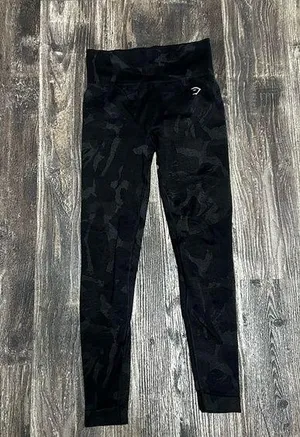 Gymshark camo leggings in size small thumbnail 1