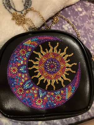 Handmade diamond painting purse thumbnail 2