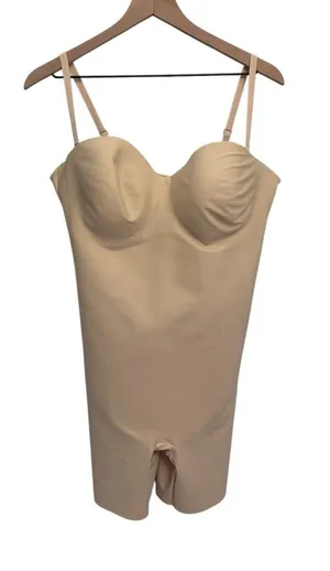 Skims Body Core Sculpt Underwire Mid Thigh Bodysuit Sand 2X New with tags thumbnail 1