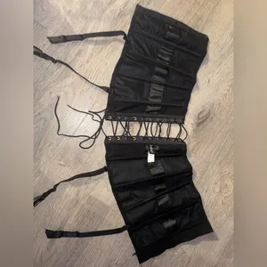 Frederick’s of Hollywood Small Black Satin Zipper Corset Lace Top thumbnail 2