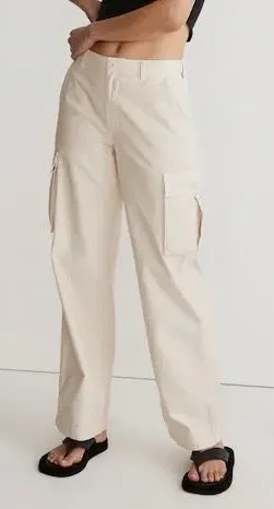 NWT Madewell Garment Dyed Low Slung Straight Cargo Pants Vintage Linen Beige 29 thumbnail 1