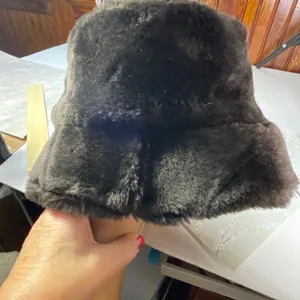 Vintage faux Fur brown Cloche hat . thumbnail 3
