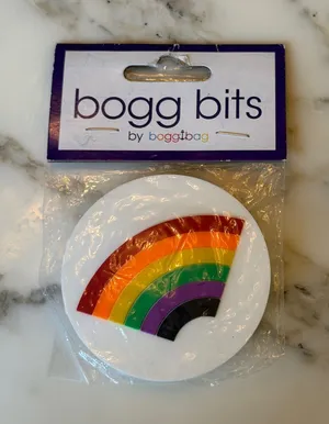 NWT Bogg Bag Bogg Bits Rainbow #155 Charm Accessory Multicolor Rare Gold thumbnail 1