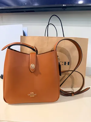 Coach Hadley convertible Tan Leather Shoulder Bag with Gold Hardware thumbnail 3