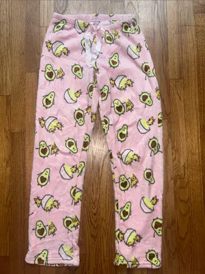 Women’s Pink Avocado Plush Pajama Set Medium NWOT thumbnail 2
