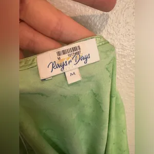 RAYS FOR‎ DAYS Women’s Viscose Elena Elegant Green Draped Dress Size M thumbnail 5