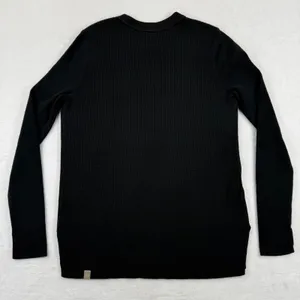 lululemon Ribbed Knit Crewneck Sweater‎ Black Women S LW3HJCS Thumbholes Raglan thumbnail 9