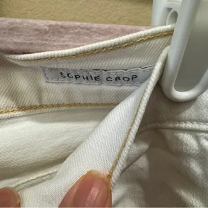 Agolde Sophie Crop Skinny Denim Jeans in‎ White Shoreline Destruct Size 27 thumbnail 4