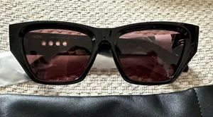 QUAY Australia No Apologies Angled Square Sunglasses NEW Black / Brown NIB thumbnail 1