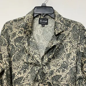 Dogg Supply by Snoop Dogg‎ Large Paisley Button Down Sleep Top Pajama Lounge thumbnail 2