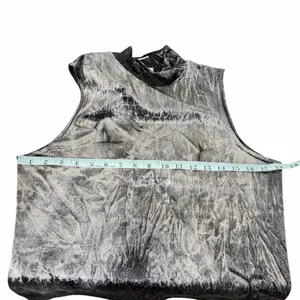 Judy Knapp Vintage Crushed Velvet Mockneck Tank Top Dark Sleeveless thumbnail 6