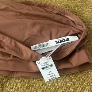 VS PINk -Bandeau strapless Brown sz L. NWT thumbnail 4