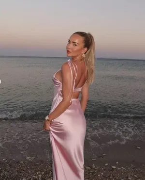 Zara dress maxi satin effect slip dusty pink tied wedding party evening thumbnail 6