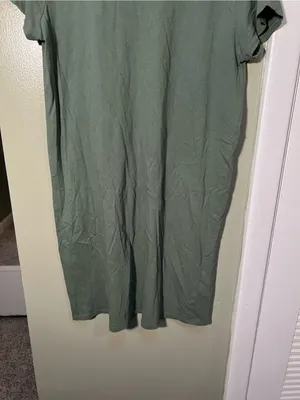 J. Crew Factory Women’s Size Medium Short Sleeve T-Shirt Dress Green Crewneck thumbnail 5