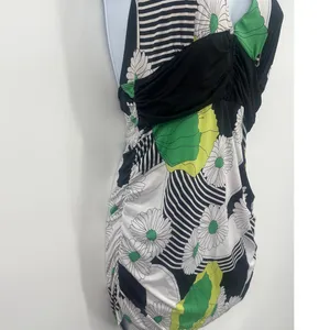 Vtg Y2K Forever Halter Top Sz L Indie Sleaze Club Festival 70s Disco Babydoll thumbnail 4