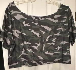 Camo Print Women's Crop Top thumbnail 2