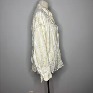 H&M - Cream & White Striped Button Down thumbnail 2