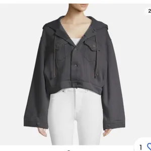 Free People Jacket Sweatshirt Hoodie Dreamers Bell Sleeve Charcoal thumbnail 6